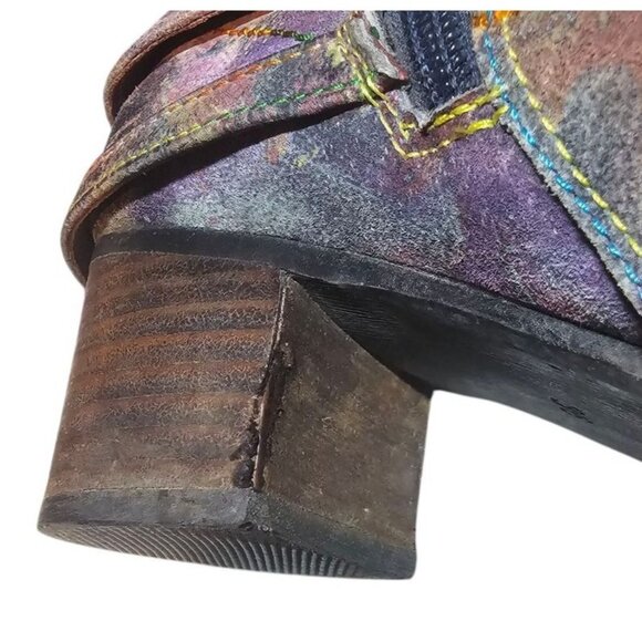 L'Artiste by Sprink Step Womens 36 Shazzam Leather Boot Navy Multi - Picture 11 of 16